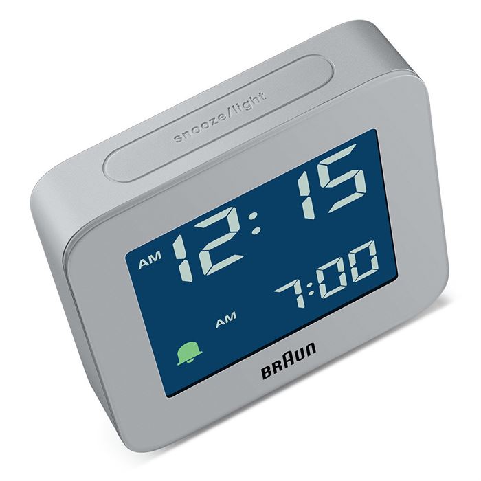 BRAUN BC09G GRİ DİJİTAL ALARMLI MASA SAATİ