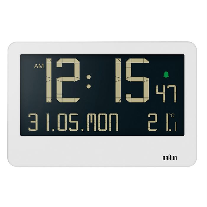 BRAUN BC14W BEYAZ DİJİTAL DUVAR SAATİ