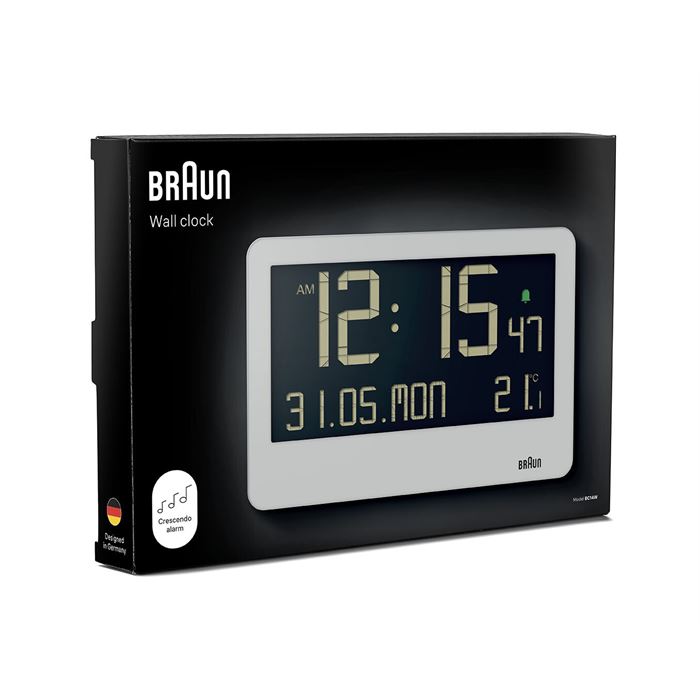 BRAUN BC14W BEYAZ DİJİTAL DUVAR SAATİ