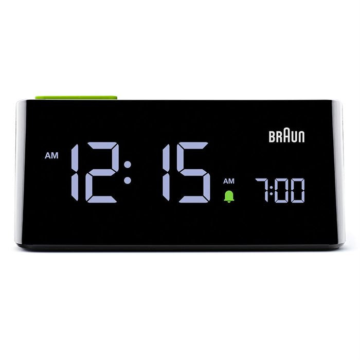 BRAUN BC16BEU SİYAH VA LCD EKRAN DİJİTAL ALARMLI MASA SAATİ