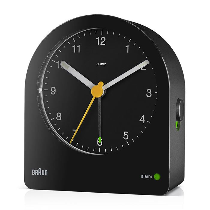 BRAUN BC22B SİYAH KLASİK ANALOG ALARMLI MASA SAATİ