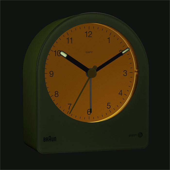 BRAUN BC22GN YEŞİL KLASİK ANALOG ALARMLI MASA SAATİ