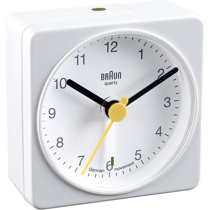 BRAUN BNC002WHWH ALARMLI MASA SAATİ BEYAZ KARE