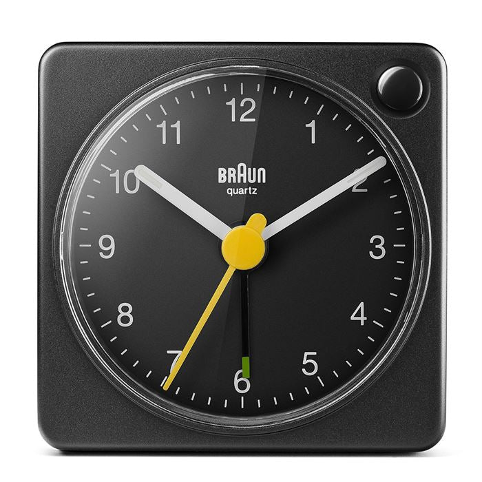 BRAUN BC02XB SİYAH KLASİK SEYAHAT ANALOG ALARMLI MASA SAATİ
