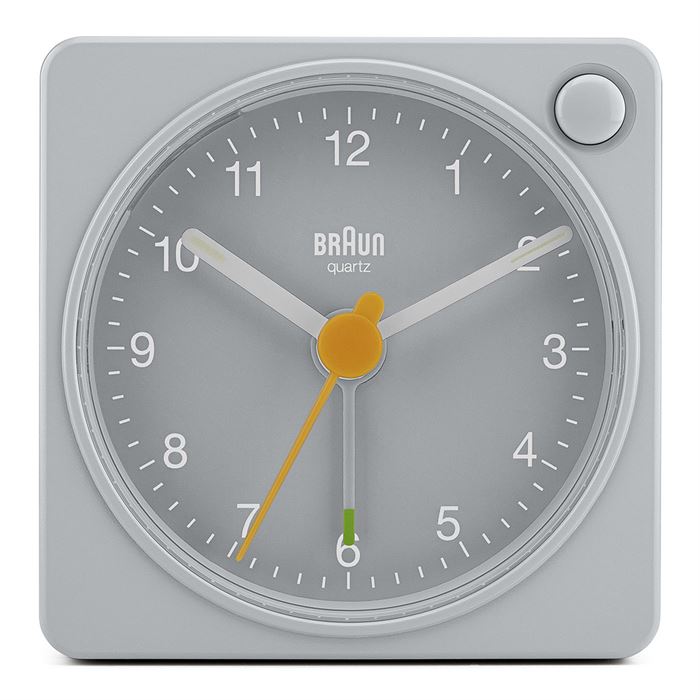 BRAUN BC02XG GRİ KLASİK SEYAHAT ANALOG ALARMLI MASA SAATİ
