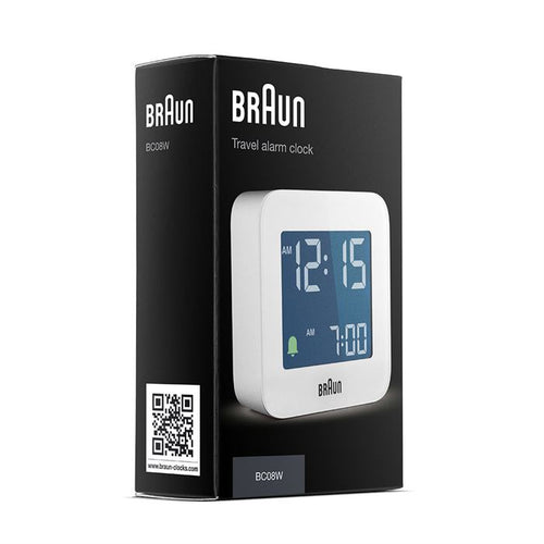 BRAUN BC08W BEYAZ KLASİK SEYAHAT DİJİTAL ALARMLI MASA SAATİ