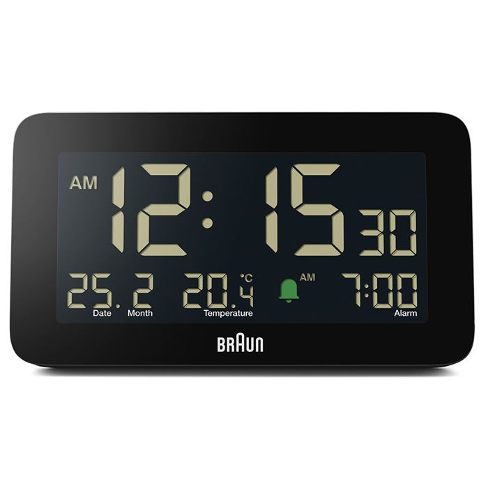 BRAUN BC10B SİYAH DİJİTAL ALARMLI MASA SAATİ