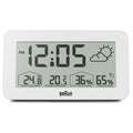 BRAUN BC13WP BEYAZ DİJİTAL HAVA DURUMU ALARMLI MASA SAATİ