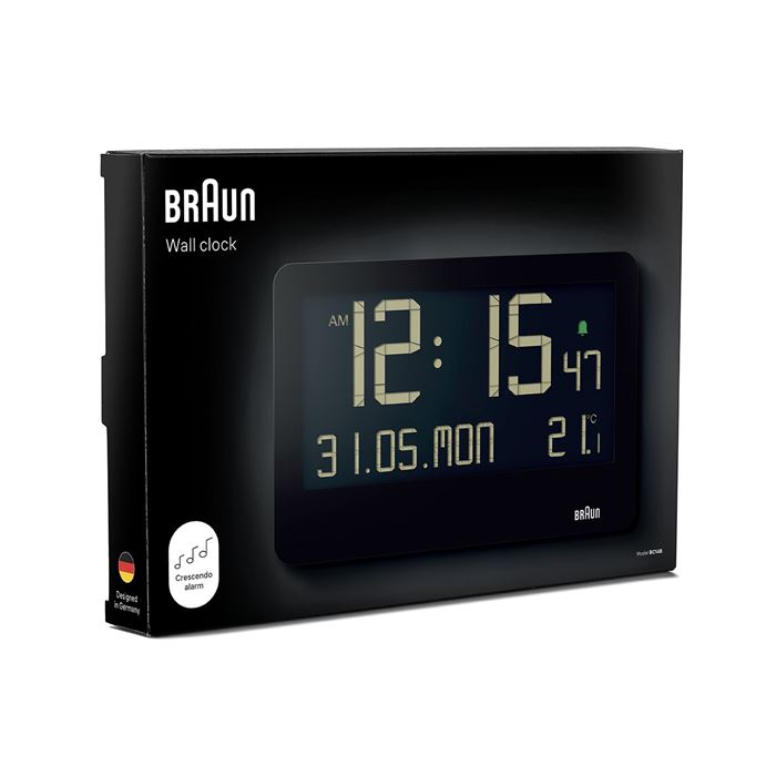 BRAUN BC14B SİYAH DİJİTAL DUVAR SAATİ