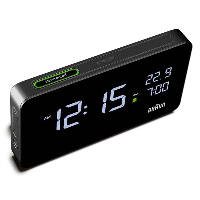 BRAUN BC20BEU SİYAH DİJİTAL ALARMLI MASA SAATi