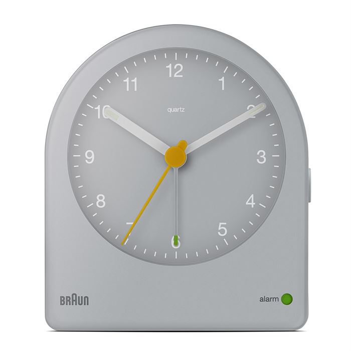 BRAUN BC22G GRİ KLASİK ANALOG ALARMLI MASA SAATİ