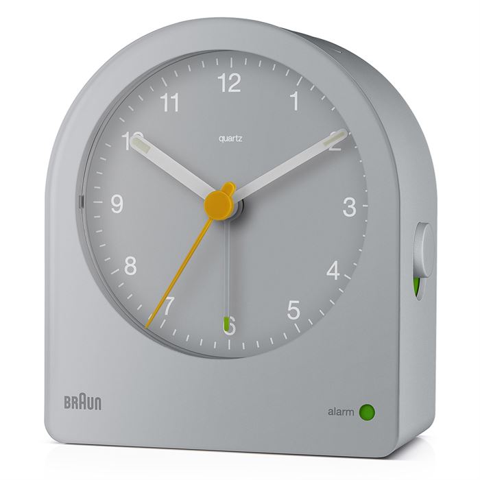 BRAUN BC22G GRİ KLASİK ANALOG ALARMLI MASA SAATİ