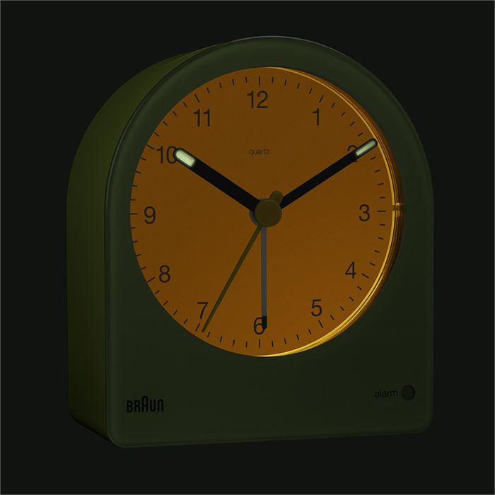 BRAUN BC22GN YEŞİL KLASİK ANALOG ALARMLI MASA SAATİ