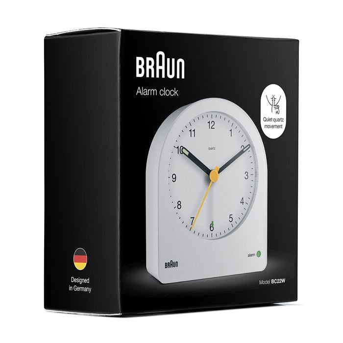 BRAUN BC22W BEYAZ KLASİK ANALOG ALARMLI MASA SAATİ