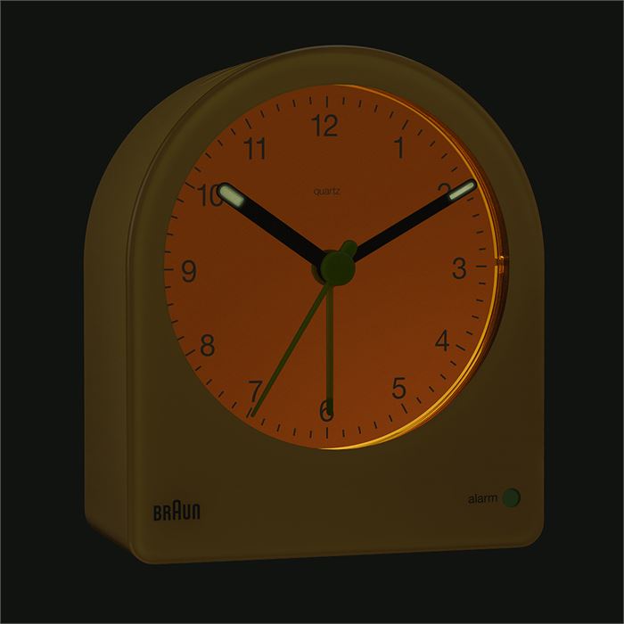 BRAUN BC22Y SARI KLASİK ANALOG ALARMLI MASA SAATİ