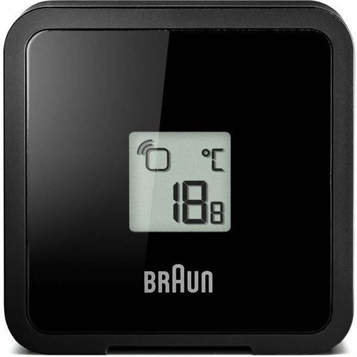 BRAUN BNC013BK-RC HAVA İSTASYONLU MASA SAATİ SİYAH
