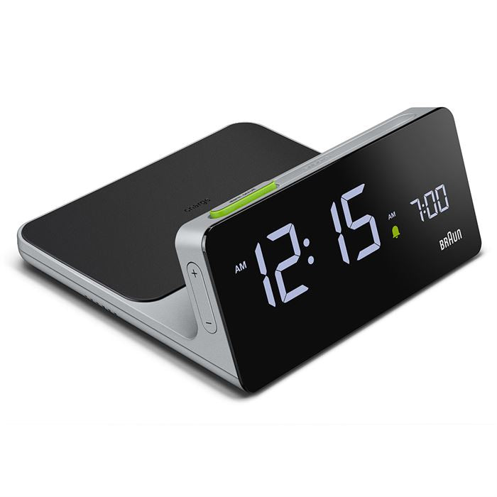 BRAUN BC21GEU GRİ DİJİTAL KABLOSUZ ŞARJLI ALARMLI MASA SAATi