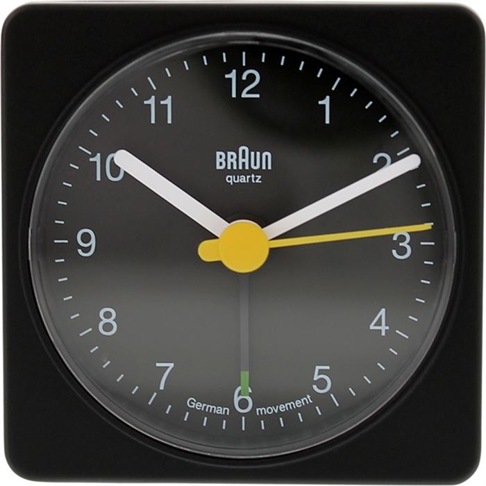 BRAUN BNC002BKBK ALARMLI MASA SAATİ SİYAH KARE